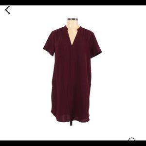 Burgundy Shift Dress
